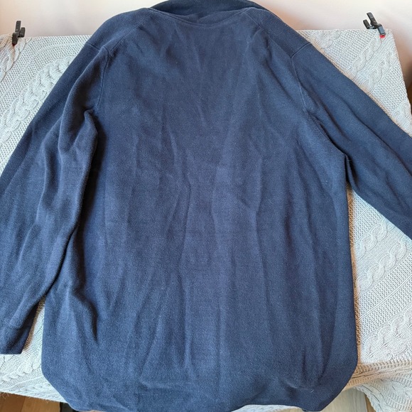 Quince 100% Organic Cotton Knit Blazer, Navy Women's Size Large Eco Friendly - Picture 3 of 5